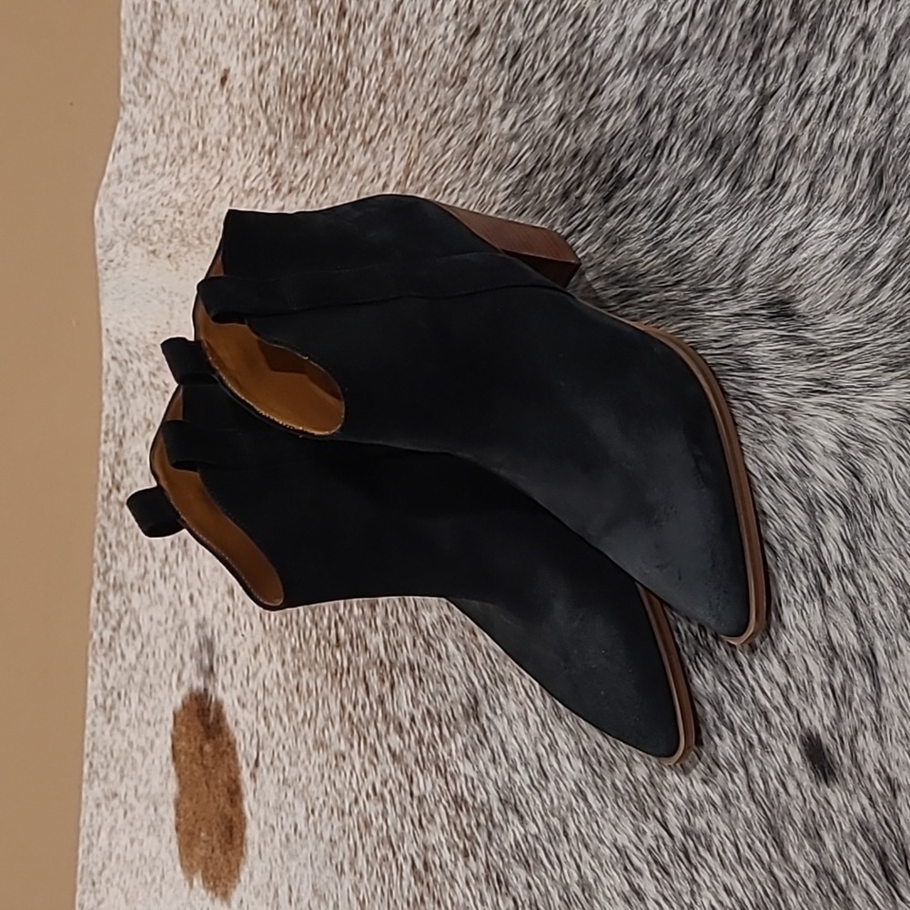 Franco Sarto Black Suede Bootie